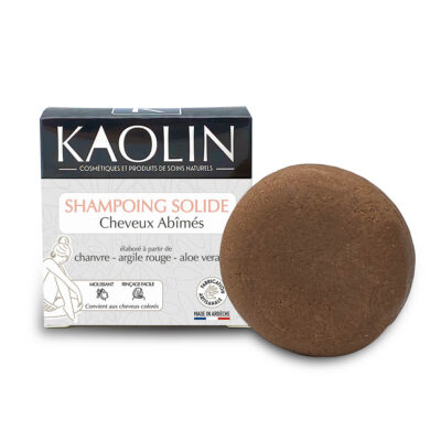 shampoing solide cheveux abîmés - Kaolin Cosmétiques